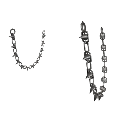 Silver Waist Spike Chains