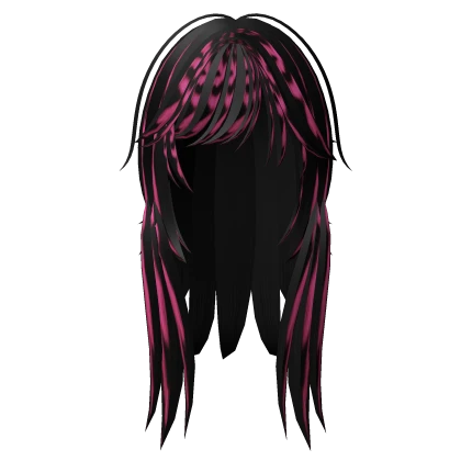 Scene Layered punk  choppy Fatal raccoon hot pink