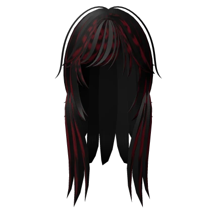 Scene Layered punk emo choppy Fatal raccoon red