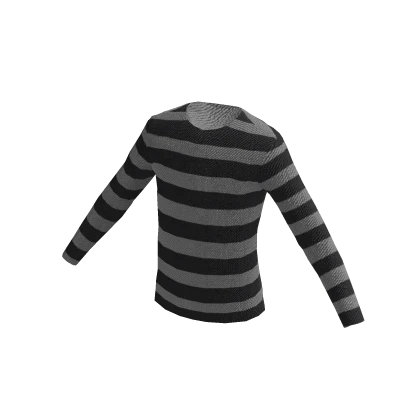 ⭐ Emo Gothic Long Sleeves Black & Gray Stripes