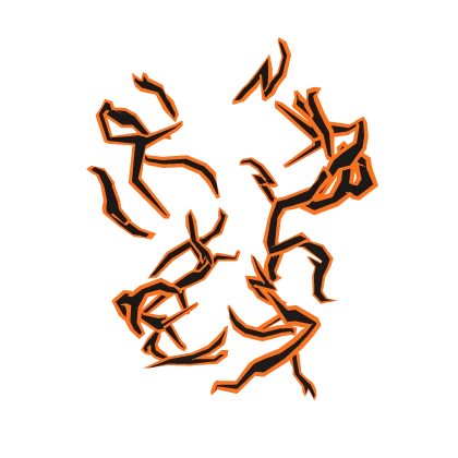 Orange Lightning Thunder Aura