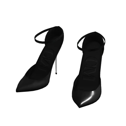 Y2K Gyaru Black Pointed Toe High Stiletto Heels