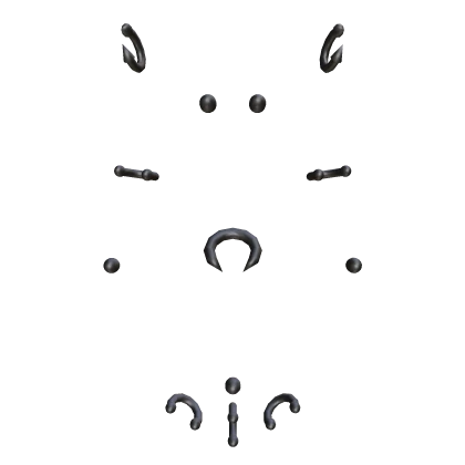 Silver Emo Piercing Set