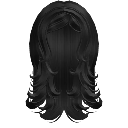 Swooped Swirly Hair (Black)