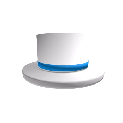 Classic White and Blue Top Hat