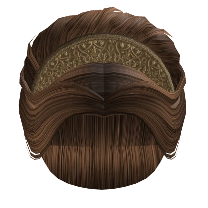 Brown Roman Goddess Hair with Gold Diadem