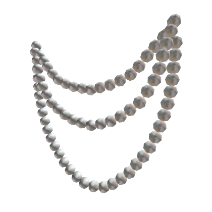 Elegant Waist Draped Pearls In White