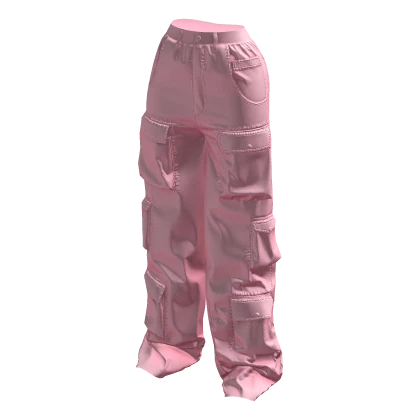 baggy pink cargo pants