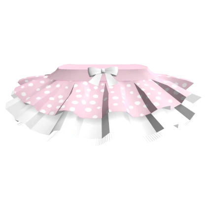 Pink Mushroom Ruffled Tulle Skirt