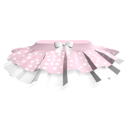 Pink Mushroom Ruffled Tulle Skirt