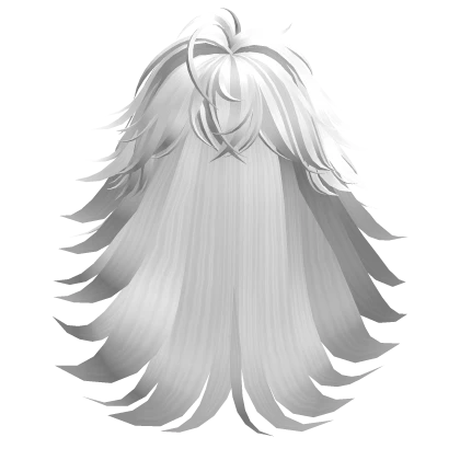 Spiky Overgrown Long Manga Hair Mane (White)