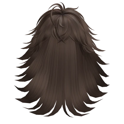 Spiky Overgrown Long Manga Hair Mane (Brown)