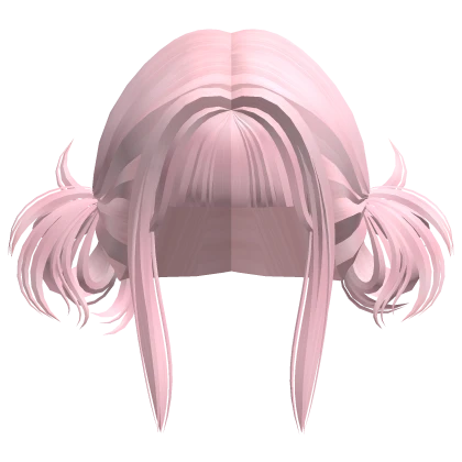 Y2K Punk Spiky Low Buns Hair (Light Pink)