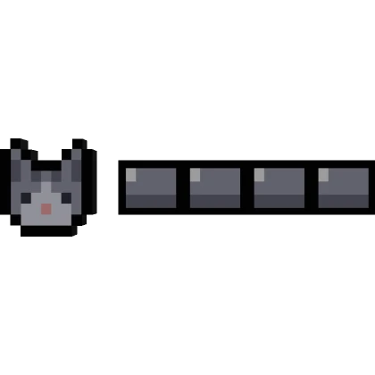 Grey Cat 8-Bit Health Bar