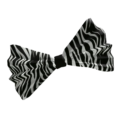 Black & White Oversized Zebra Bow