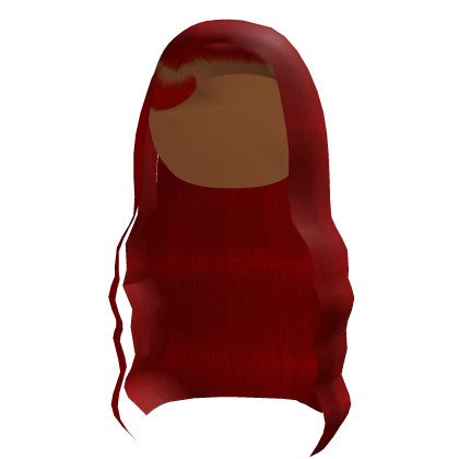 Sleek Side Part Curled Wig In Red