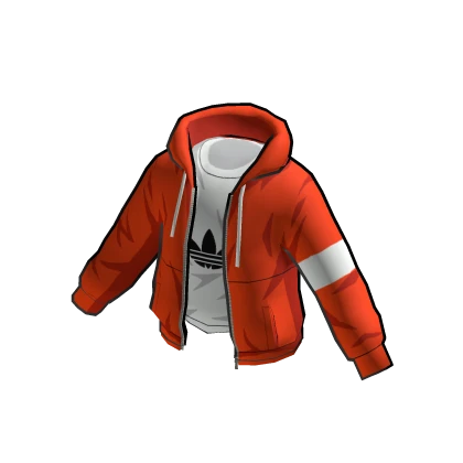 adidas Red over Black and White Top