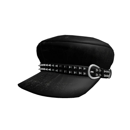 Grunge Studded Belt Beret Cap