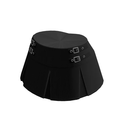 Black Low Pleated Skirt