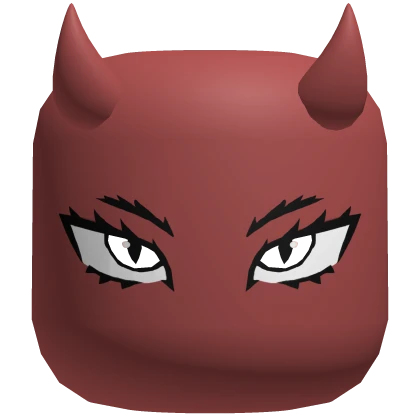 Red Demon Face (Colorable Eyes)