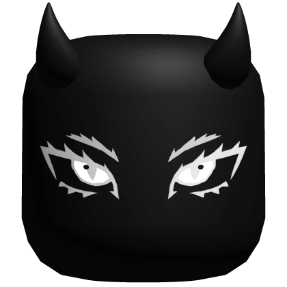 Black Demon Face (Colorable Eyes)