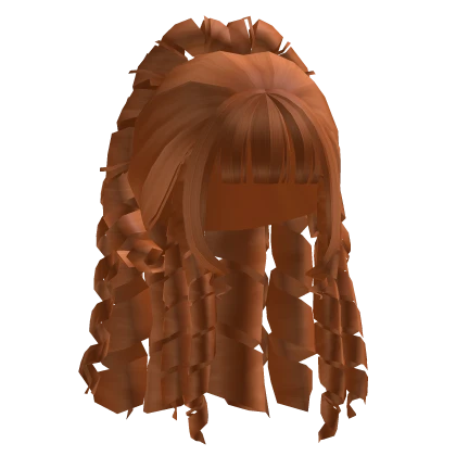 glamorous half up princess curls in ginger