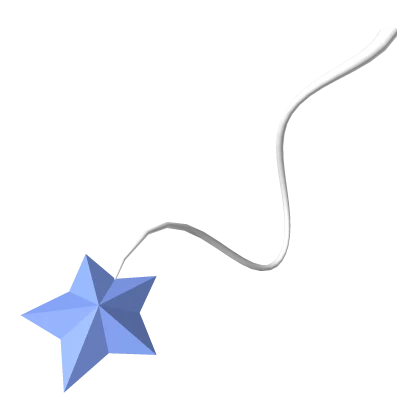 White/Blue Devil Star Tail