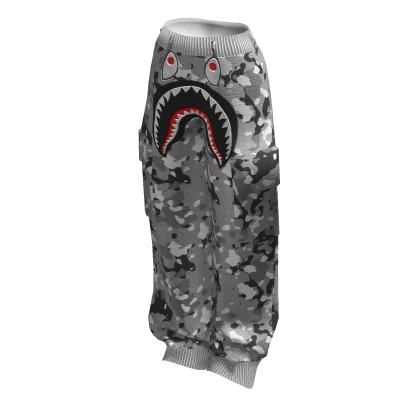 Designer Shark Pants White
