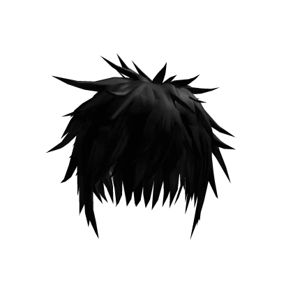 black spiky messy boy hair