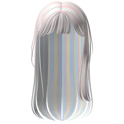 ♡ Graceful Straight Hair in Pastel Rainbow