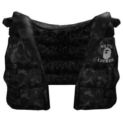 Black Camo Bape Puffer Vest (1.0)