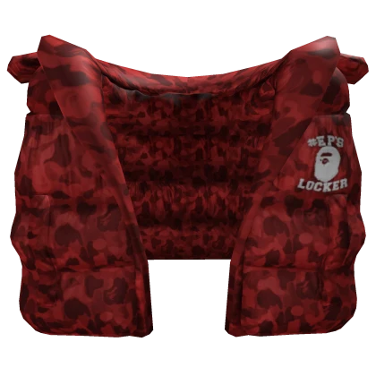 Red Camo Bape Puffer Vest (1.0)