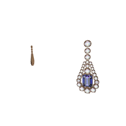 Exquisite Sapphire / Diamond Earrings