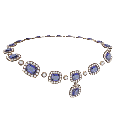 Exquisite Sapphire / Diamond Necklace (1.0)