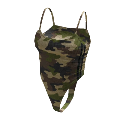 Camo Cute Urban Sport Bodysuit Top