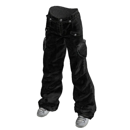 Black Urban Heart Cargo Jeans