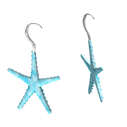 Cute Summer Ocean Starfish Earrings In Blue