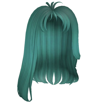  Korean Side Hairstyle Cyan Hair