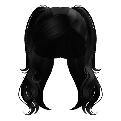 Black baddie curly hair with pigtails side part