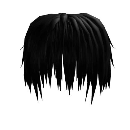 long fantasy black anime emo hair