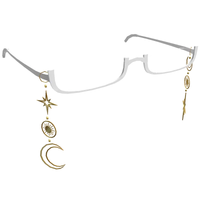 Astral Glasses (White w/ Gold)