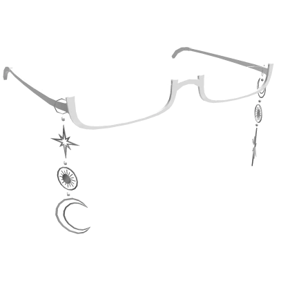 Astral Glasses (White w/ Silver)