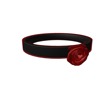 [3.0] Flower Collar Black Red  Outline