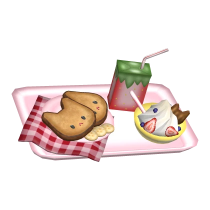 Strawberry Cat Fast Food Tray (Hat)