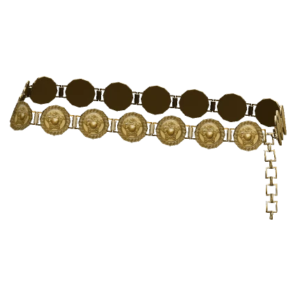 (3.0) Luxurious Gold Metal Coin Chain Belt