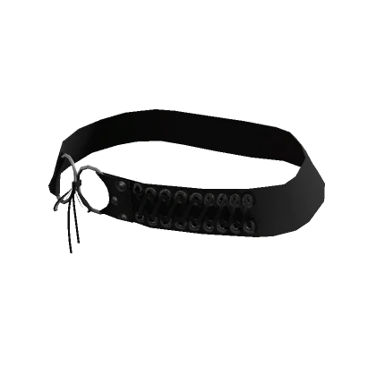 Y2K Punk Black Laced Leather Belt