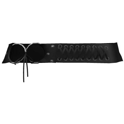 (3.0) Y2K Punk Black Laced Leather Belt