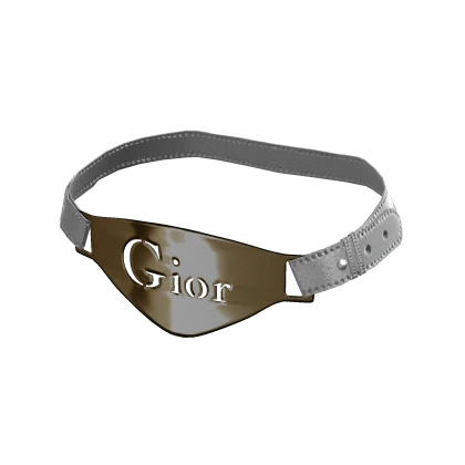 Designer Gold Plate Logo Belt