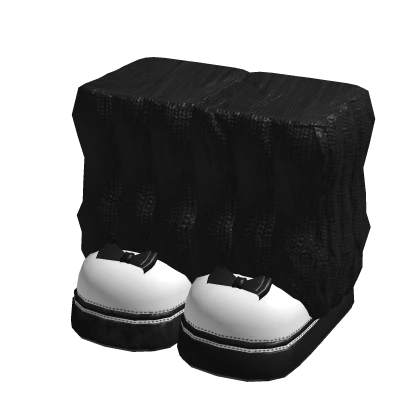 coquette shoes with leg warmers | white & black✔️