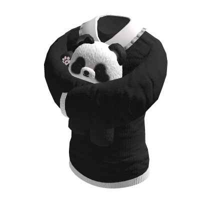 kawaii huggable panda sweater | black✔️